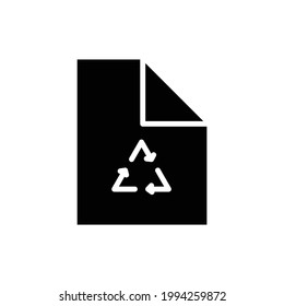 Recycled Paper Filled Icon Vector Illustration