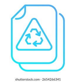 Recycled Paper Icon Element For Design