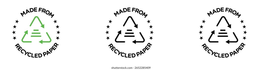 Icono de papel reciclado llenado concepto de signo plano para el Diseño web.
