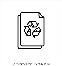 Symbol für Recyclingpapier. Vektorgrafik für Webdesign. Symbol für das Recycling von Altpapier Separates Recycling für Papier.