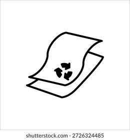 Recycled Paper icon. Vector illustration for web design. Isolated on white background.