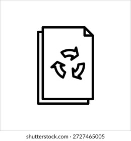 Icono de papel reciclado. Ilustración vectorial para el Diseño web. Aislado sobre fondo blanco.
