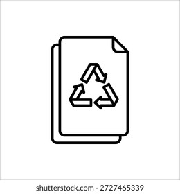 Symbol für Recyclingpapier. Vektorgrafik für Webdesign. Symbol für das Recycling von Altpapier Separates Recycling für Papier.