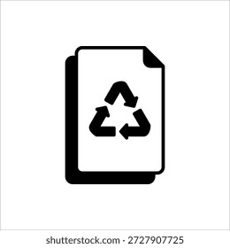 Symbol für Recyclingpapier. Vektorgrafik für Webdesign. Symbol für das Recycling von Altpapier Separates Recycling für Papier.