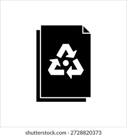 Icono de papel reciclado. Ilustración vectorial para el Diseño web. Aislado sobre fondo blanco.