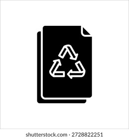 Symbol für Recyclingpapier. Vektorgrafik für Webdesign. Symbol für das Recycling von Altpapier Separates Recycling für Papier.