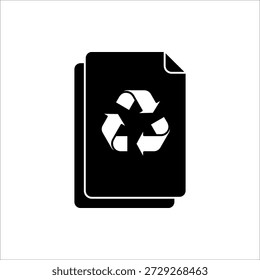 Symbol für Recyclingpapier. Vektorgrafik für Webdesign. Symbol für das Recycling von Altpapier Separates Recycling für Papier.