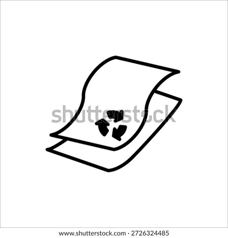 Recycled Paper icon. Vector illustration for web design. Isolated on white background.