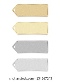 recycled paper label set on white