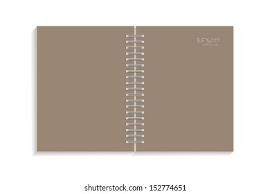 Recycled paper notebook front cover - Vector illustration