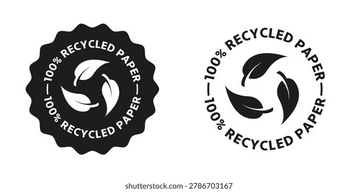 Recycled Paper sticker for information labeling of product and package.