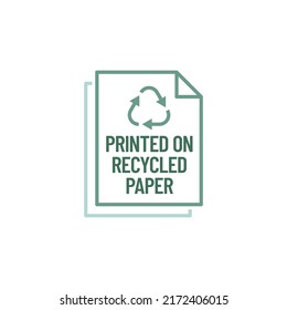 Recycled paper vector icon logo badge