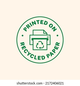 Recycled paper vector icon logo badge
