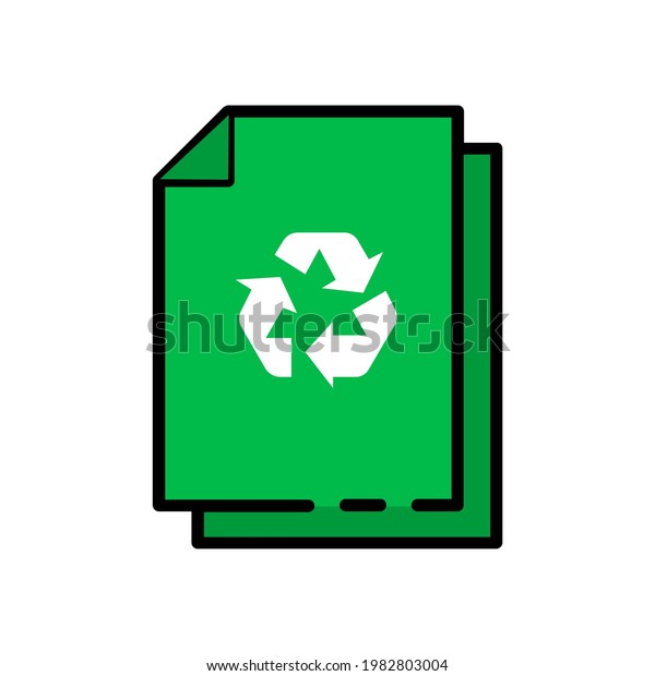 Recycled Paper Vector Recycling Symbol Stock Vector (Royalty Free ...