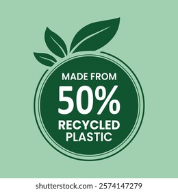 Recycled plastic circular badge design