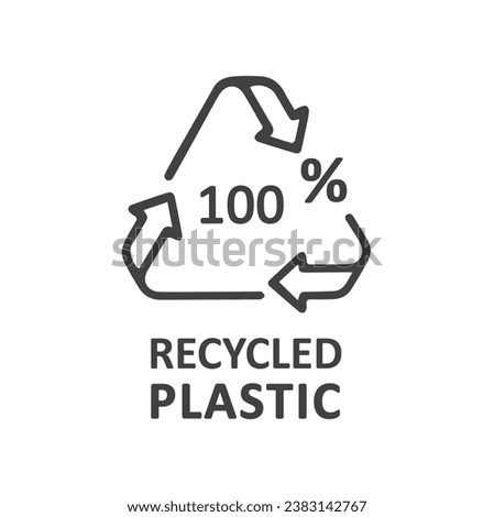 Recycled plastic - eco packaging lettering. 