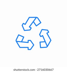 recycled plastic icon sign vector