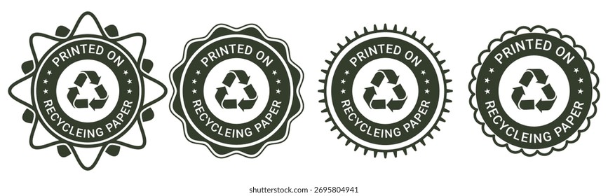 Recycled Product Badge Design set template