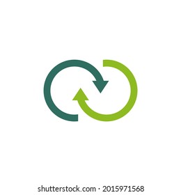 Recycled product logo design vector template