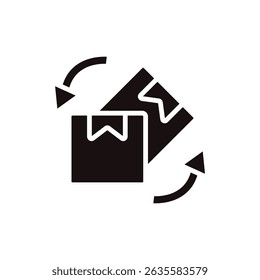 recycled products icon collection .design style with background