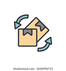 recycled products icon collection .design style with background
