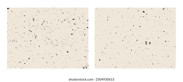 Recycled rice paper backgrounds collection. Tiny speckle eggshell texture pattern. Grainy organic kraft paper texture. Off-white bg. Cream color handmade banner backdrop. Light beige sand grain effect