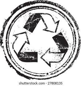 Recycled rubber stamp