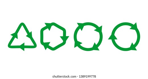 Recycled sign isolated on a white background - Vector illustration