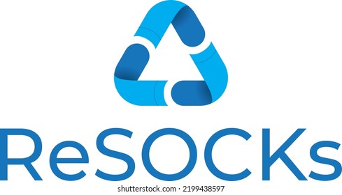 Logo de calcetines reciclados para el concepto de negocios