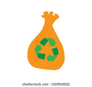 recycled trash logo, vector illustration
white background