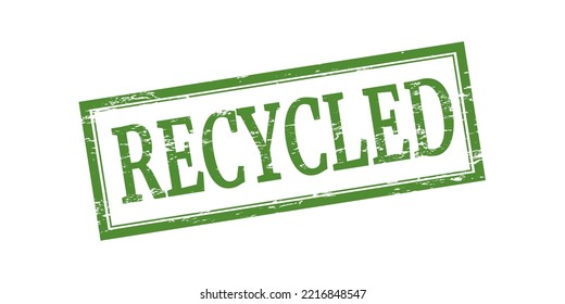 Recycled vector stamp on white background