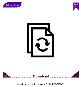 recycled-paper icon vector . Best modern, simple, isolated, application ,ecology icons, logo, flat icon for website design or mobile applications, UI / UX design vector format
