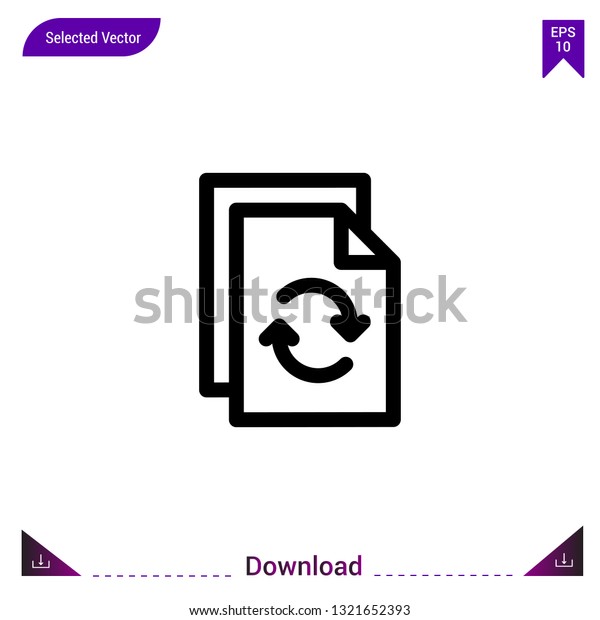 Recycledpaper Icon Vector Best Modern Simple Stock Vector Royalty