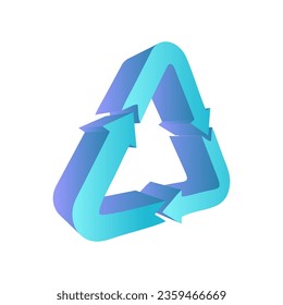 Recycling 3d Vector Arrows, Ecology concept.