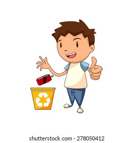 Recycling aluminum, vector illustration