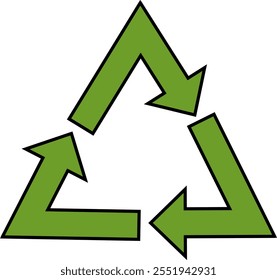 The recycling arrow is an important symbol for protecting the earth. By recycling, we reduce waste and help preserve the environment for future generations.