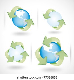 Recycling arrows - Ecological planet