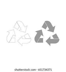 Recycling arrows  icon .
