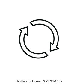 Recycling arrows icon. Simple recycling arrows icon for social media, app, and web design. Vector illustration