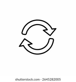 Recycling arrows icon. Simple recycling arrows icon for social media, app, and web design. Vector illustration