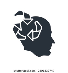 recycling awareness icons isolated on White Background. Flat style design