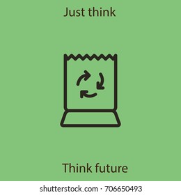 Recycling bag icon
