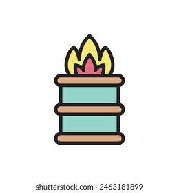 Recycling Barrel Icon Vector Illustration