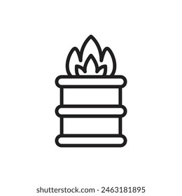 Recycling-Barrel-Umriss-Symbol Vektorillustration
