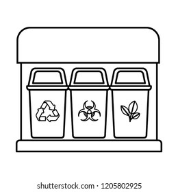 recycling baskets isolated icon