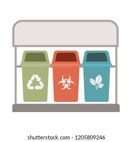 recycling baskets isolated icon