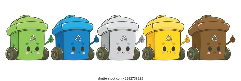 recycling bin character  Reduce, Reuse, Recycle 