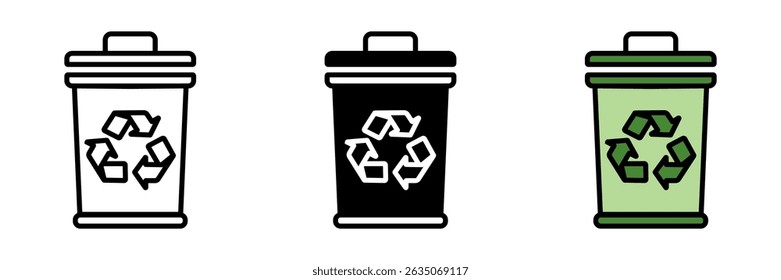 Recycling Bin is a container specifically for collecting recyclable materials like paper, plastic, or metal.