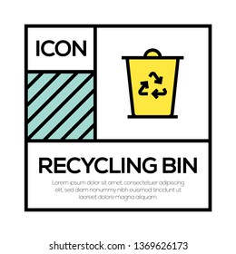 RECYCLING BIN ICON CONCEPT
