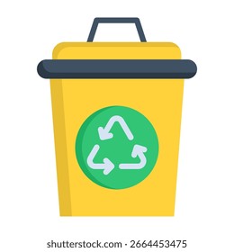 Icono de papelera de reciclaje Ilustración vectorial de estilo plano